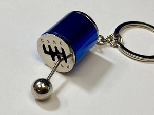 Blue Finish Gear Box Shifter Key Chain Fob Ring Keychain - Fast USA shipping! - Picture 1 of 7