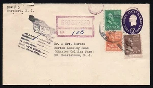 Prexie 1954 usado 812 815 825 U534 registrado, devuelto Hartford CT a Nueva Jersey - Imagen 1 de 2