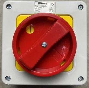 GEWISS GW70434 Drehschalter, Wandmontage, abschließbar, 2P 32A, 500V, IP65 - Bild 1 von 6
