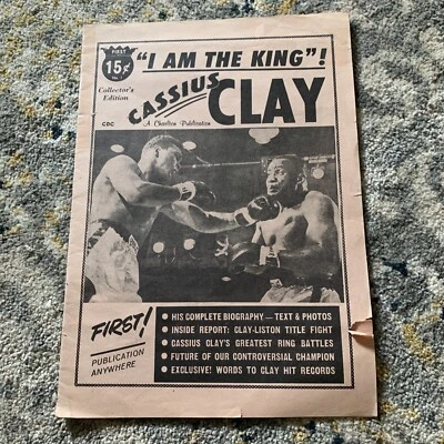 1964 MUHAMMAD ALI CASSIUS CLAY I AM THE KING Boxing Magazine Program The BEATLES - Image 1 of 4