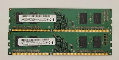 Micron 4GB (2x2GB) MT4JTF25664AZ-1G6E1 2GB PC3-12800U-11-11-C1 Desktop RAM - Image 1 of 2
