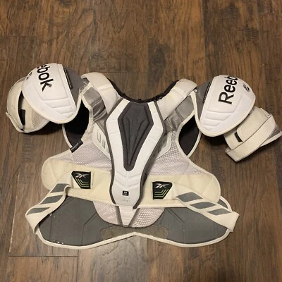Almohadillas de hombro Reebok 20K Pro Stock Game usadas Schmalz ECHL talla XL Foto 1 de 4