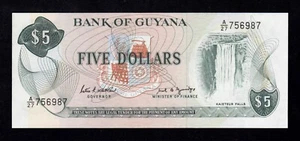 F.C. GUYANA , 5 $ 1989 , S/C ( UNC ) , P.22e . - Imagen 1 de 2