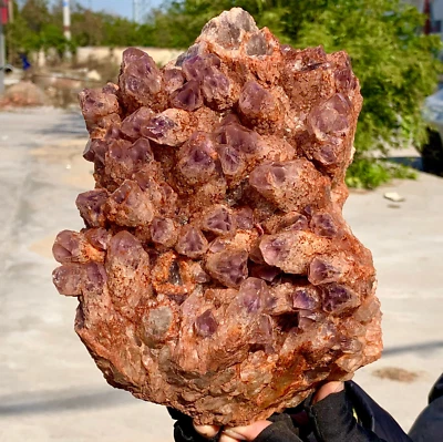 8.8LB Natural Amethyst geode quartz cluster crystal specimen Healing - Image 1 of 4