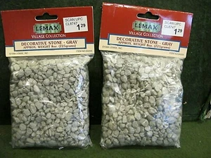 2 bags of Lemax Village Accessory Decorative Gray Stone~ great for train scenary - Picture 1 of 4