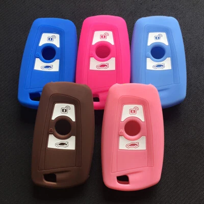 Funda protectora de silicona para llavero inteligente con control remoto de 3 botones Fit BMW 3 Series 5  Foto 1 de 4