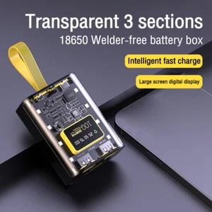Zrób to sam 3 szt. Obudowa baterii Wyświetlacz LCD Power Bank Shell Ładowarka Pudełko na baterię 18650 - Zdjęcie 1 z 18