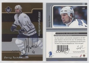 2001-02 ITG Be A Player Signature Series Gold Auto Darcy Tucker #102 Auto