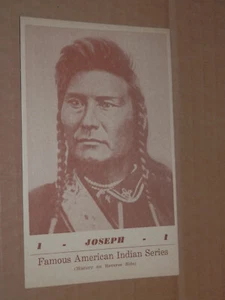 JOSEPH - 1941 UNGEBRAUCHTE POSTKARTE - BERÜHMTE INDIANER SERIE - Nr. 1 - Bild 1 von 2