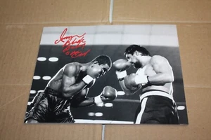 Iran BARKLEY SIGNED Autographed 8X10 PHOTO "THE BLADE” CHAMPION Vs DURAN - Picture 1 of 1