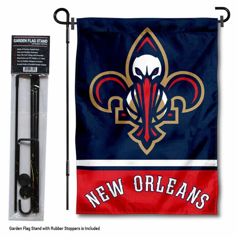 New Orleans Pelicans Garden Flag and Yard Stand Included Cover