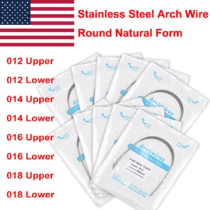 10Pcs/Pack Dental Stainless Steel Orthodontic Round Oval Arch Wire Natural Form - Picture 1 of 15