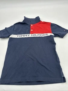Tommy Hilfiger Polo Shirt Youth Boy Medium Multicolor Embroidered Logo..#30219 - Picture 1 of 9