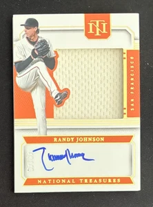 2024 Panini National Treasures Randy Johnson Game Worn Patch On Card Auto /49 - Picture 1 of 2