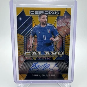 2024-25 Panini Obsidian Soccer Gold Auto Domenico Berardi 1/10 Italy - Picture 1 of 2
