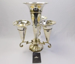 Vtg Silver Plated Epergne Centrepiece 4 Fluted Vase EPNS International Silver Co - Picture 1 of 8