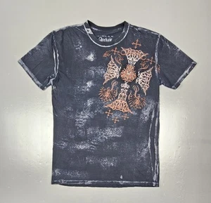 Archaic by Affliction T-Shirt Mens Large Y2k Black Copper Cross Grunge - Picture 1 of 6