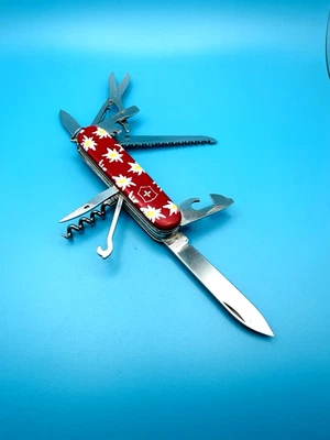 VICTORINOX HUNTSMAN Swiss Army Knife Multi Tool 91mm RED  .. - Image 1 of 4