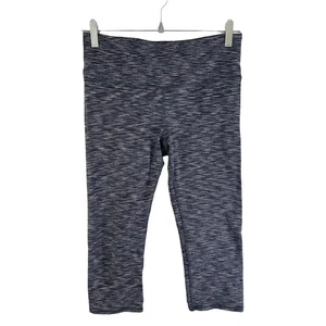 ALO Women's Cropped Workout Leggings Blue Gray Activewear Gym Workout - Picture 1 of 8