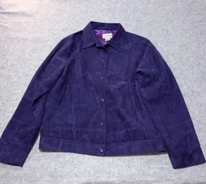 Chaqueta de gamuza sintética púrpura colección Tantrums L punto retazos forrada retro - Imagen 1 de 20