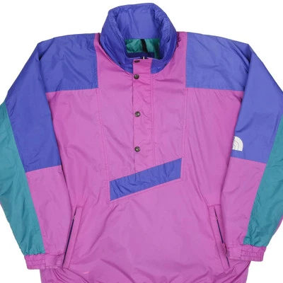 CHAQUETA CORTAVIENTOS JERSEY VINTAGE THE NORTH FACE AÑOS 90 TALLA GRANDE HECHA EN EE. UU. Foto 1 de 4