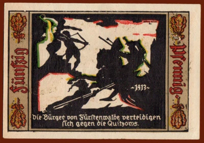 #38545 Spree, Germany 1921. Notgeld local banknote 50 pf. - Image 1 of 2