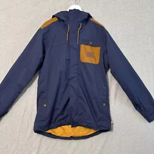 DC Mens Size S Delinquent Snowboarding Jacket Full Zip Navy /yellow Waterproof - Picture 1 of 14