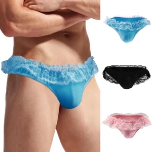 Bragas de encaje Sissy Ropa interior para hombre Sexy Travesti Femenina Calzoncillos Bikini Ropa interior - Imagen 1 de 27