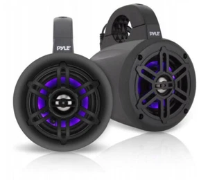 Pyle PLUTV44BTR Wake Montage Lautsprecher LED wasserdicht Boot / UTV (2 Stück) - Bild 1 von 9