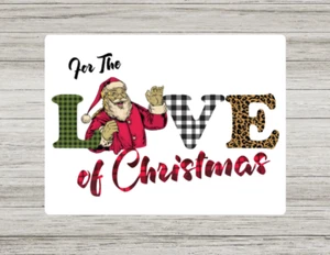 Love Christmas Metal Sign, A4 Christmas sign Xmas Present Novelty Tin Plaque - Picture 1 of 1