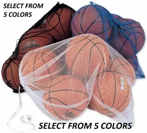 Mesh Sport Equipment Ball Bag Heavy Duty Nylon LARGE 24" X 36" *Up To 12 Balls* - Picture 1 of 8