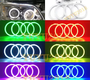 RGB Halo Ring for Chevrolet Captiva S3X 06-10 headlight Angel Eye bluetooth DRL - Picture 1 of 16