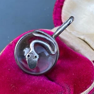 Bergkristall Schlangenkette. Pools Of Light Kugel Sterling Silber Schlange Schlange P - Bild 1 von 9