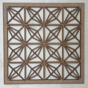 Griglia radiatore quadrata schermata decorativa armadio radiatore MDF 3mm e 6mm P3 - Foto 1 di 1