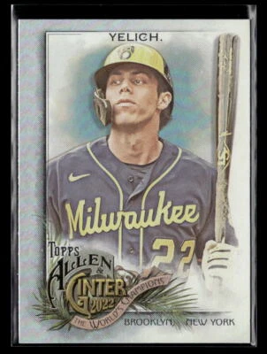 2022 Topps Allen and Ginter #74 Christian Yelich Silver Portrait - Image 1 of 2