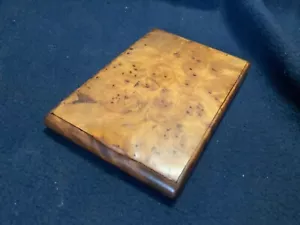 Vintage Antique Burl Wood Handmade Cigarette Case - Picture 1 of 10
