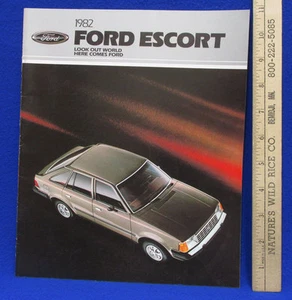 Vintage 1982 Ford Escort Models Car Dealer Sales Brochure Information Booklet - Picture 1 of 2