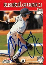 Chris Truby autographed baseball card 1999 Team Best Baseball America Rookie #93