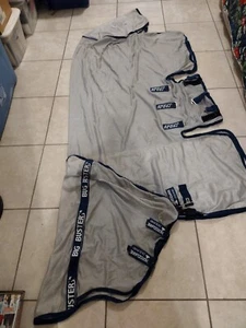 Horseware Ireland Amigo Bug Buster fly sheet, silver/navy, 75" USED - Picture 1 of 6