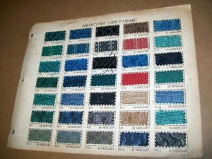 1957 1958 1959 Mercury & Lincoln + 1960 Mercury car upholstery sample set-used - Picture 1 of 4
