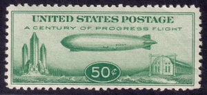 US Scott C18, 1933 Graf Zeppelin, 50c green, NH MINT - Picture 1 of 1