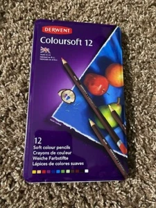 Derwent Coloursoft 12-piece Colour Pencil Coloured Pencils open box - Picture 1 of 3