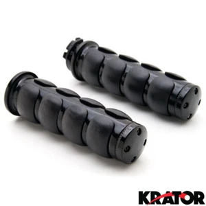 New MOTORCYCLE Black HANDLEBAR HAND GRIPS For HARLEY DAVIDSON COMFORT HANDGRIP - Picture 1 of 4