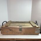 Vintage Wooden US Military Crate | Ammo Box | Rope Handles |  1973