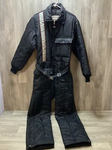 Walls Mens Black Blizzard-Pruf One-Piece Snowsuit Size Medium 38-40 - Picture 1 of 18
