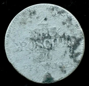 RARE 1851 German States SAXONY-ALBERTINE 2 GROSCHEN Silver COIN GREAT CONDITION - Picture 1 of 2