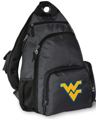 WVU Crossbody Backpack UNIQUE WEST VIRGINIA UNIVERSITY Single Strap BACKPACKS Cover