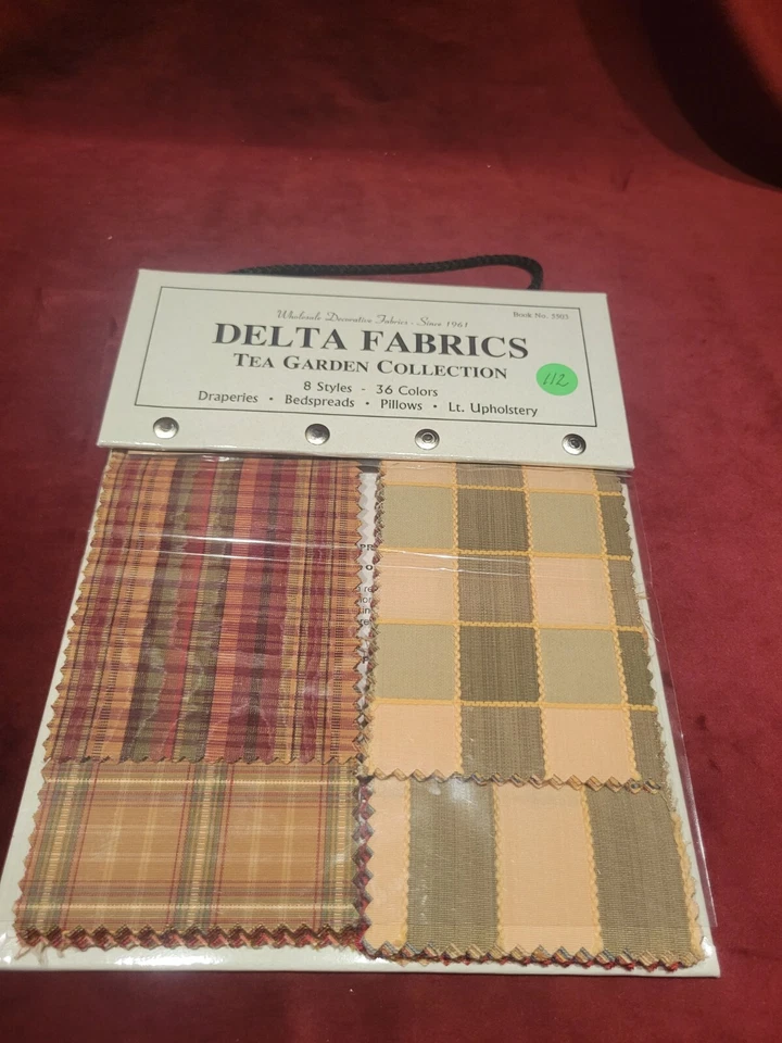 Delta Fabrics Sample Book.  #112.  Tea Garden Collection. 8 Styles. 36 Colorways - Image 1 of 4