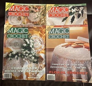 Vintage Magic Crochet Magazines LOT OF 4 Patterns 1990s Issues 106,108,109,111 - Picture 1 of 21