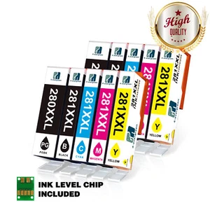 10x Ink Cartridges for Canon PGI-280 CLI-281 XXL PIXMA TS8120 TS8220 TS9120 9520 - Picture 1 of 6